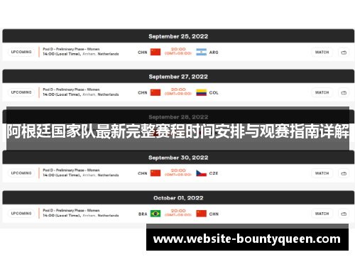 阿根廷国家队最新完整赛程时间安排与观赛指南详解